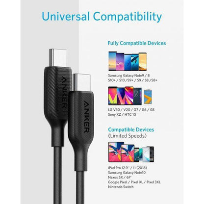 Anker Powerline III USB-C To USB-C Cable (0.9m) Black