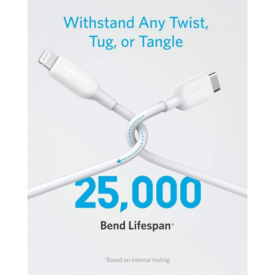 Anker Powerline III Usb-C Cable With Lightning Connector 0.9m - White