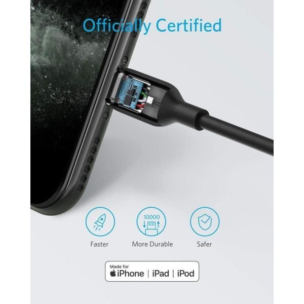 Anker Powerline III Usb-C Cable With Lightning Connector 1.8m - Black