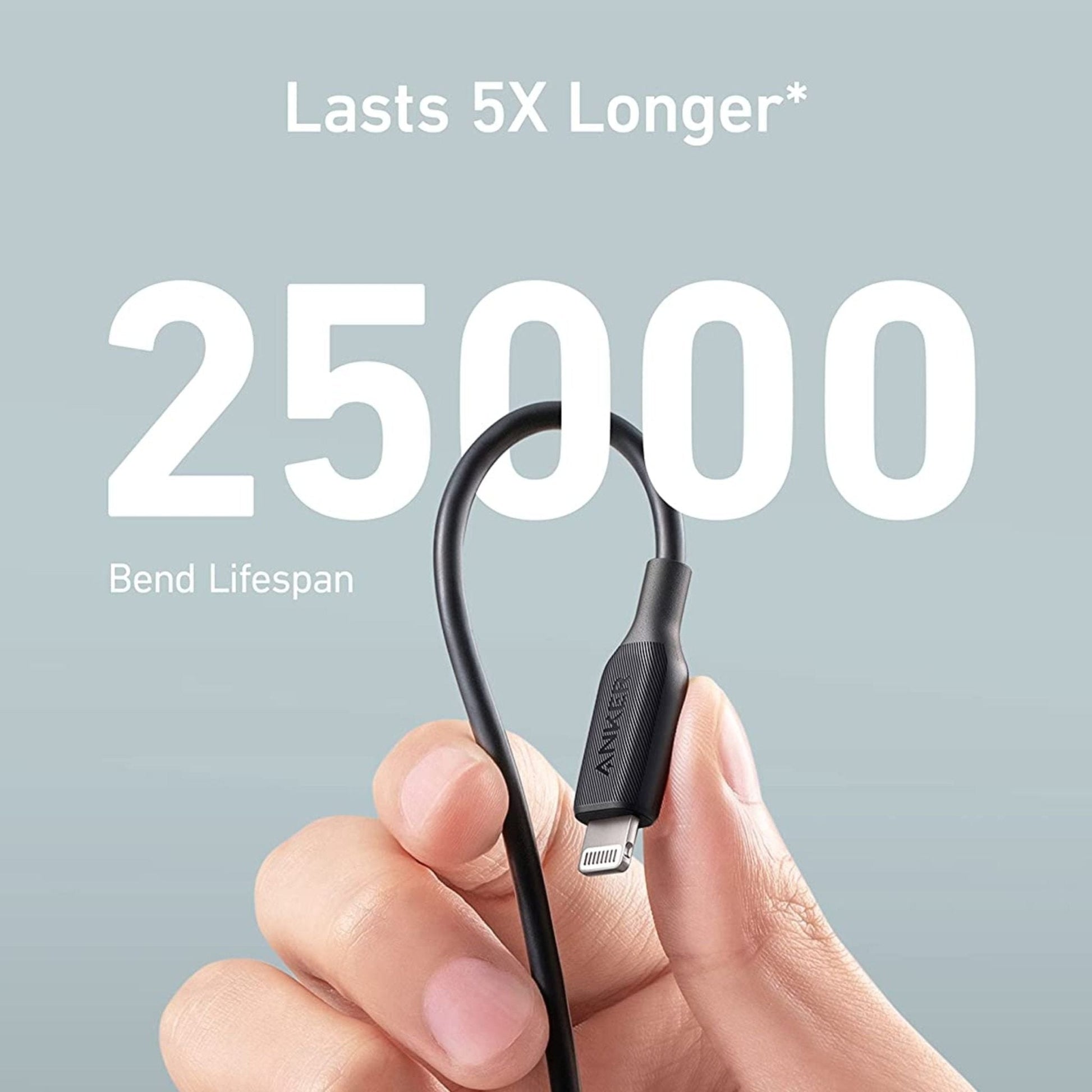 Anker Powerline USB Cable With Lightning (0.9m) Black