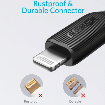 Anker Powerline USB Cable With Lightning (1.8m) Black