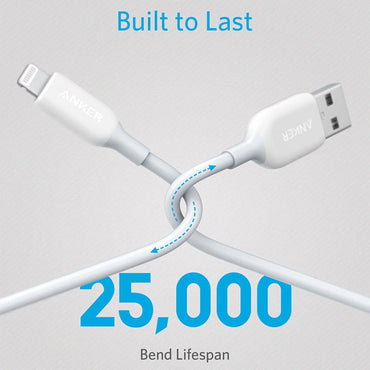 Anker Powerline USB Cable With Lightning (1.8m) White