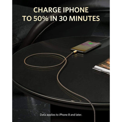 Anker Powerline+III USB-C Cable With C Lightning Connector 6Ft - Gold