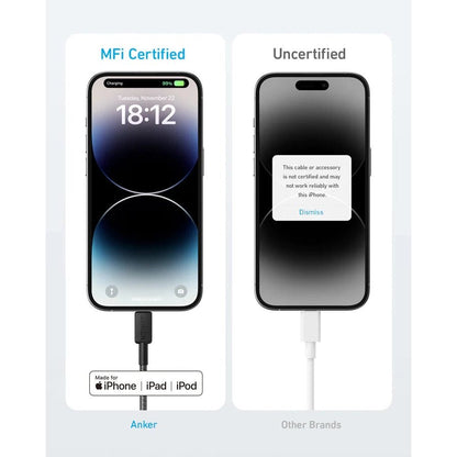 Anker USB-A to Lightning Cable Braided 3ft(0.9m) - Black