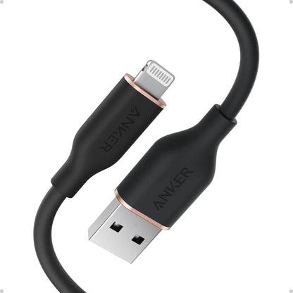 Anker USB-A to Lightning Silicone Cable 3ft - Black