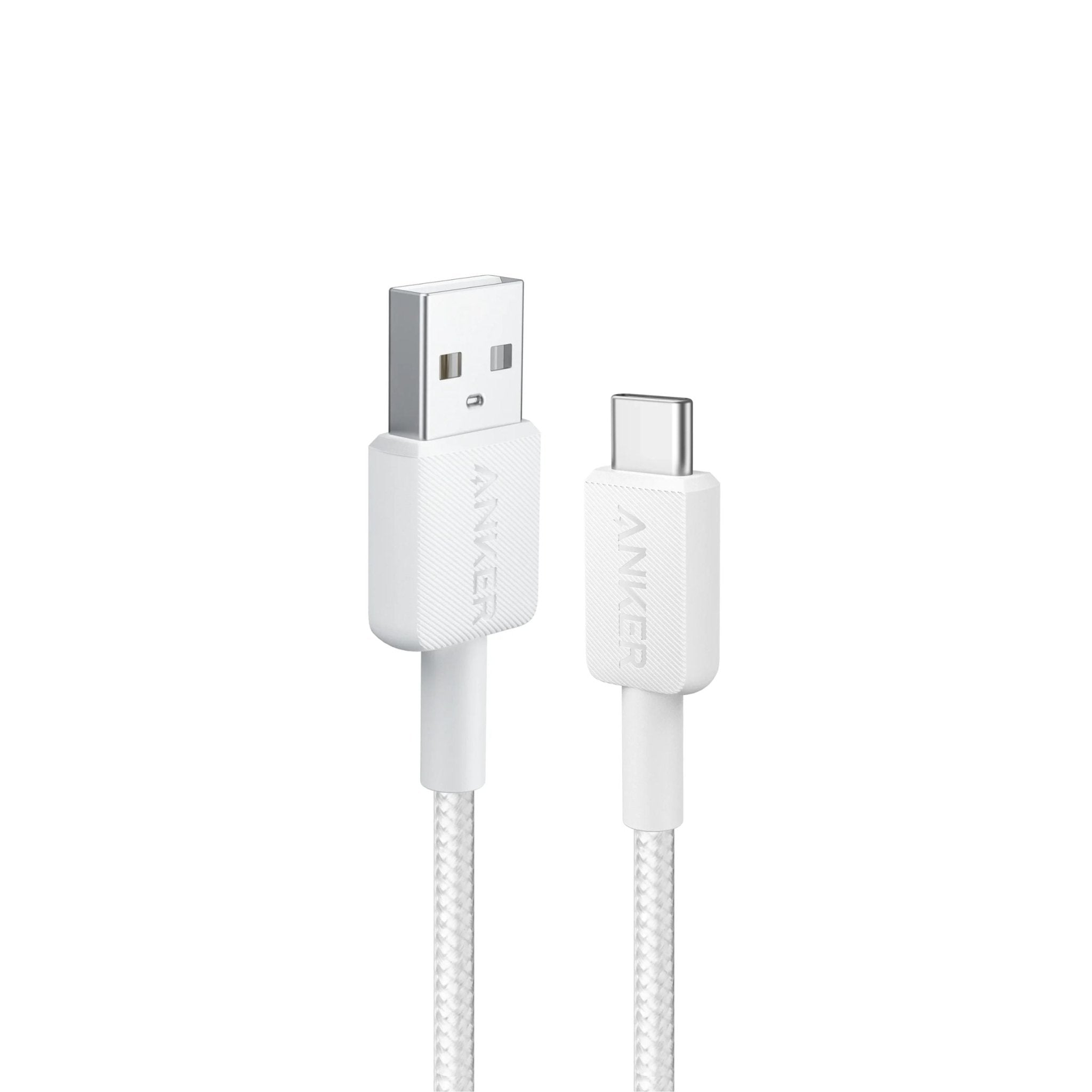 Anker USB-A to USB-C Cable 6ft (1.8m) Braided - White