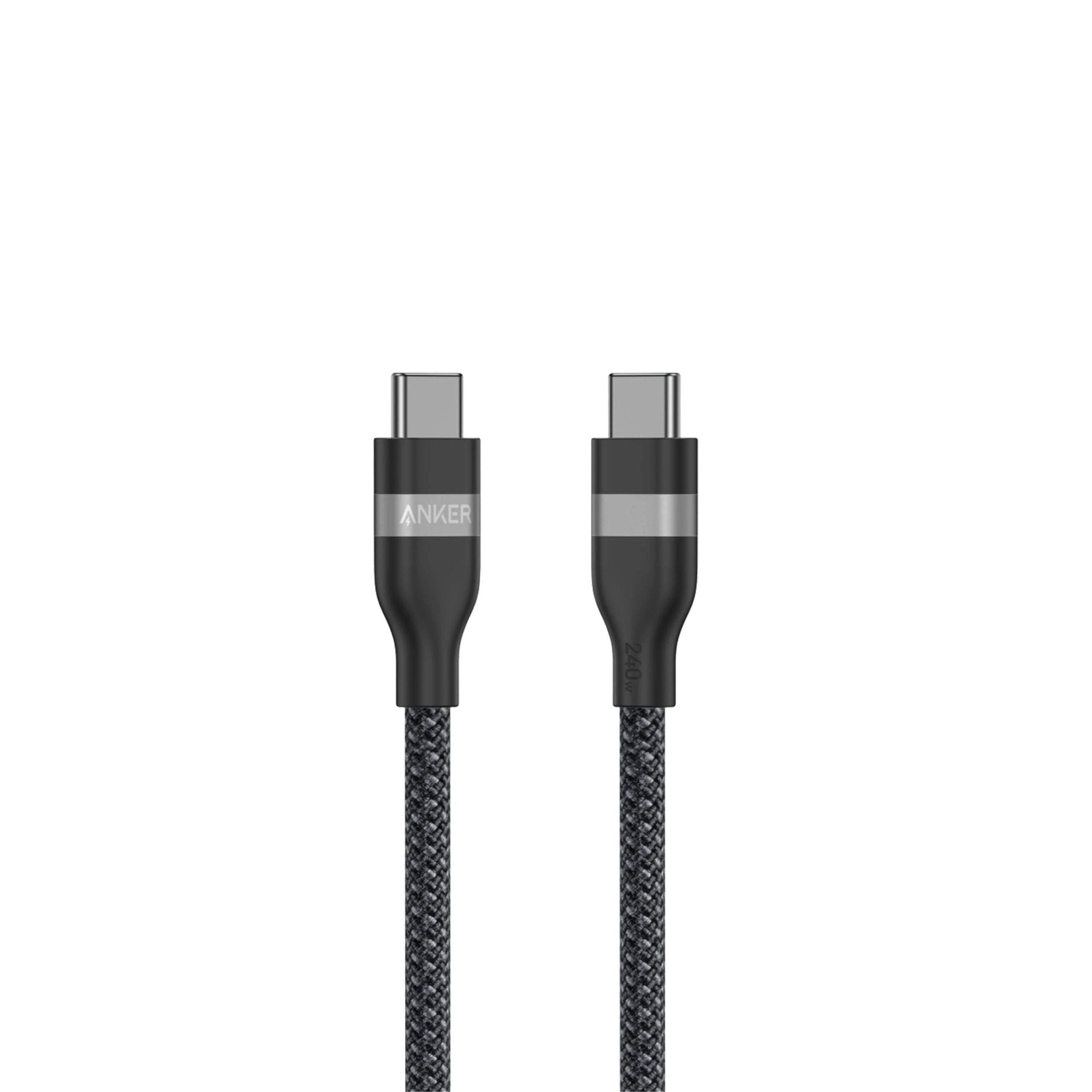 Anker USB-C to USB-C Cable 3ft 240W Upcycled-Braided - Black