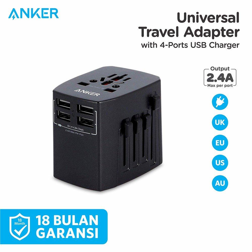 Anker Universal Travel Adapter With 4 USB Ports