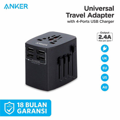 Anker Universal Travel Adapter With 4 USB Ports
