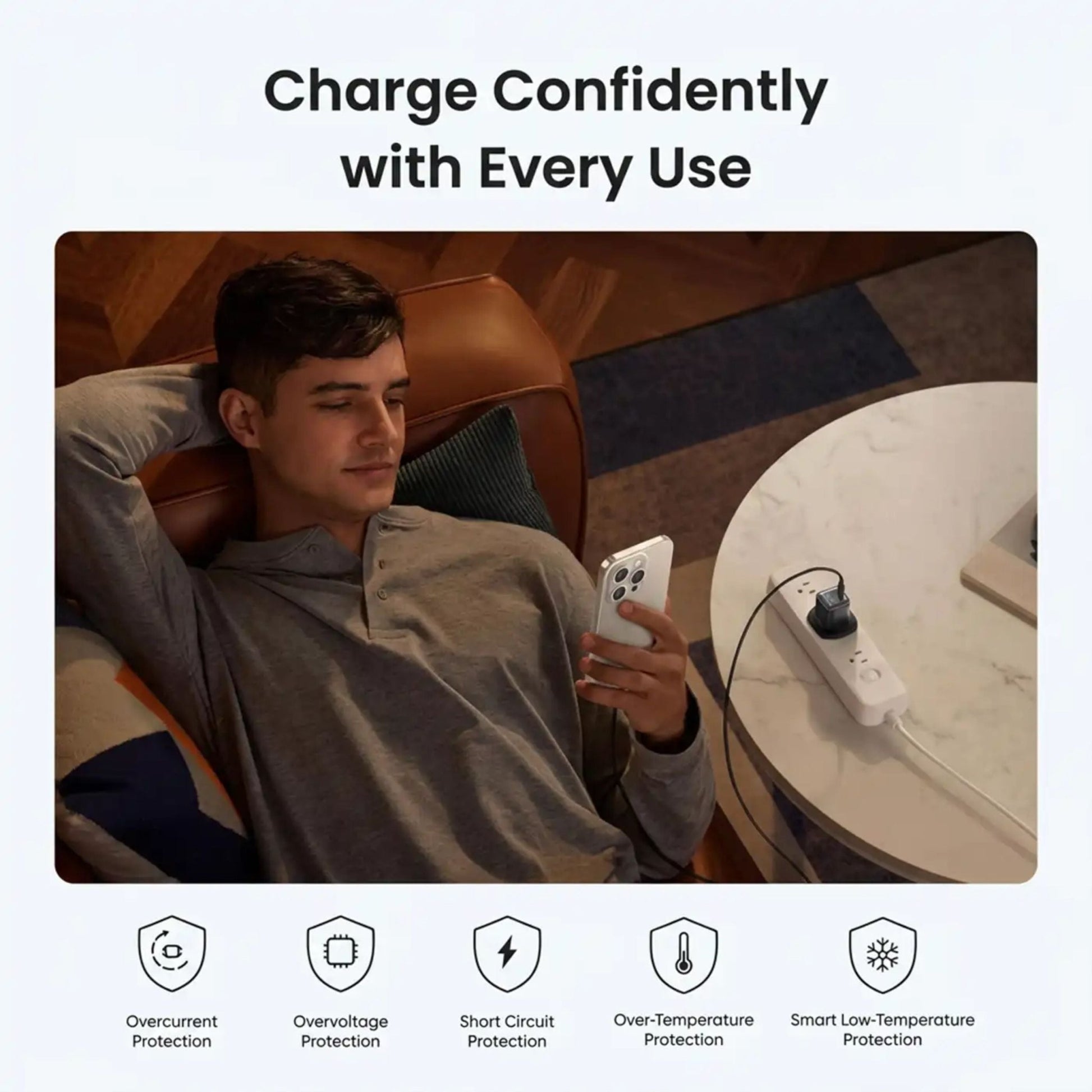 Anker Zolo Charger 30W PD 3.0 with USB-C to C 1M - Black