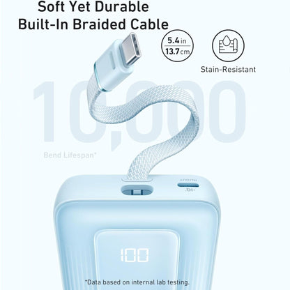 Anker Zolo Power Bank 10K 30W Built in USB-C Cable