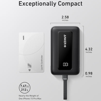 Anker Zolo Power Bank 10K 30W Built in USB-C Cable
