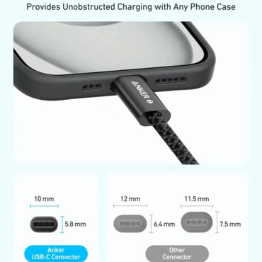 Anker Zolo USB-C to USB-C Cable 240W Braided 0.9m - Black