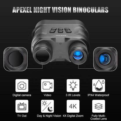 Apexel Digital Night Vision Binocular - Black