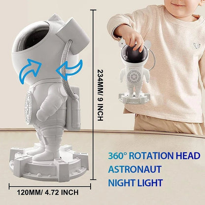 Astronaut Star Projector Light with Bluetooth Speaker - White
