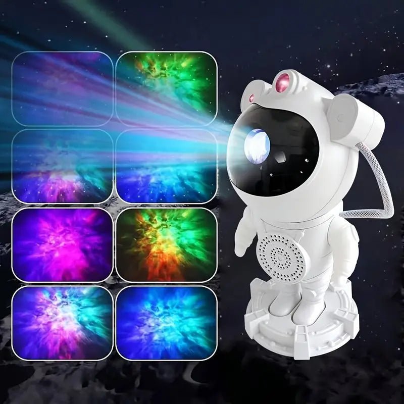 Astronaut Star Projector Light with Bluetooth Speaker - White