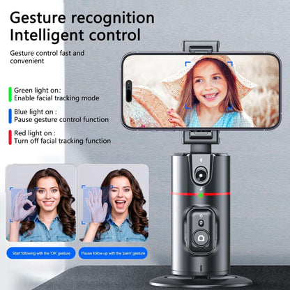 Auto Face Tracking Gimbal, 360 Rotation - P02 - Black
