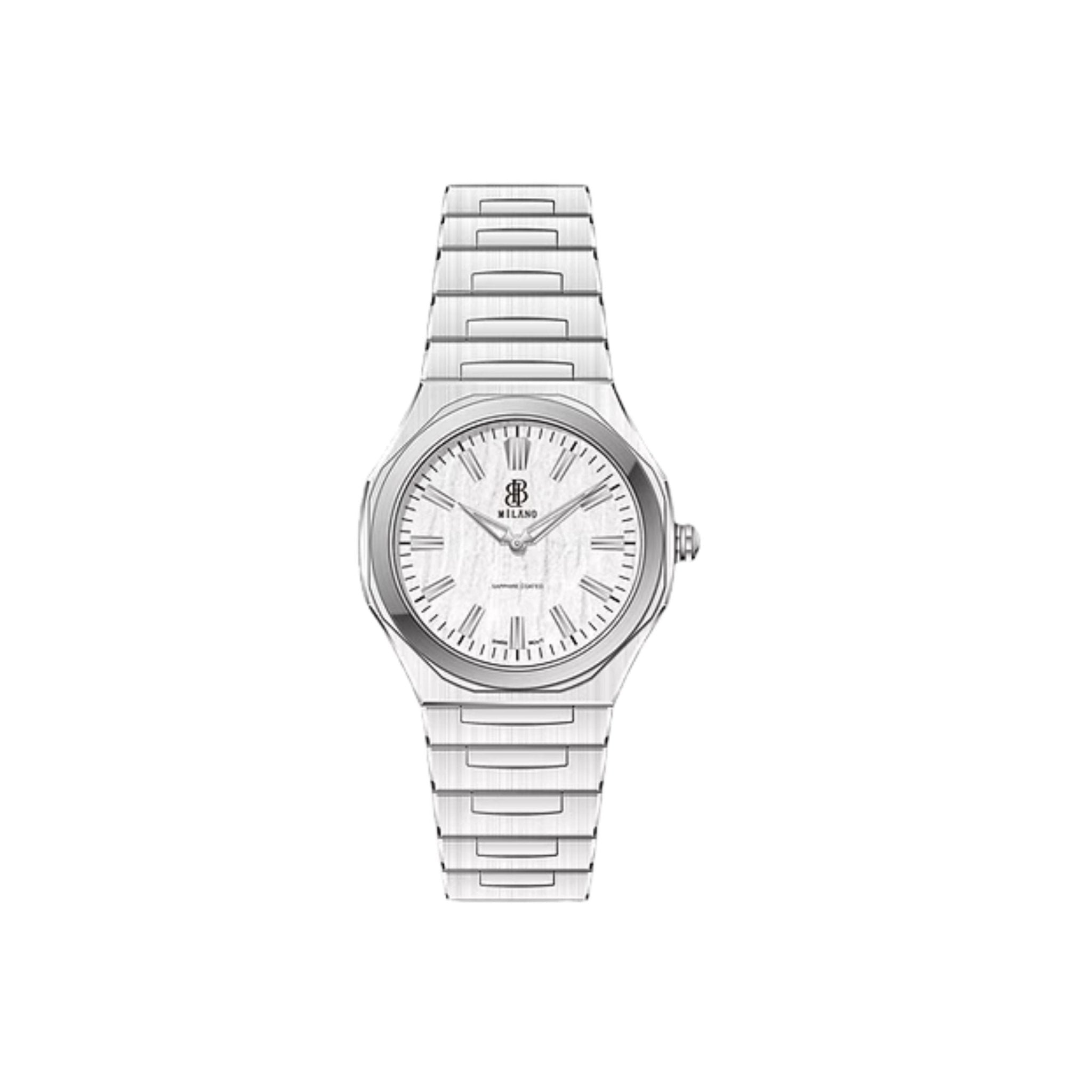 BBmilano Men's Zenith Wave Watch - White
