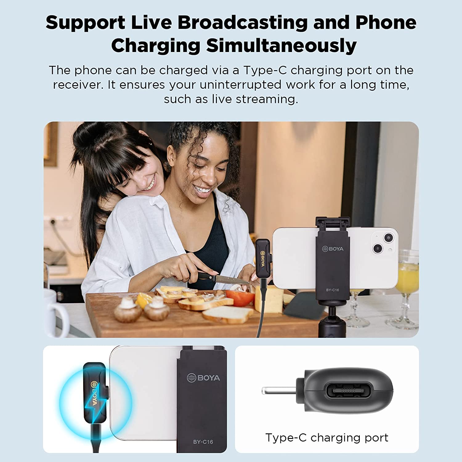 BOYA 2.4GHz Wireless Microphone System For IOS BY-WM3T2-D2 - Black