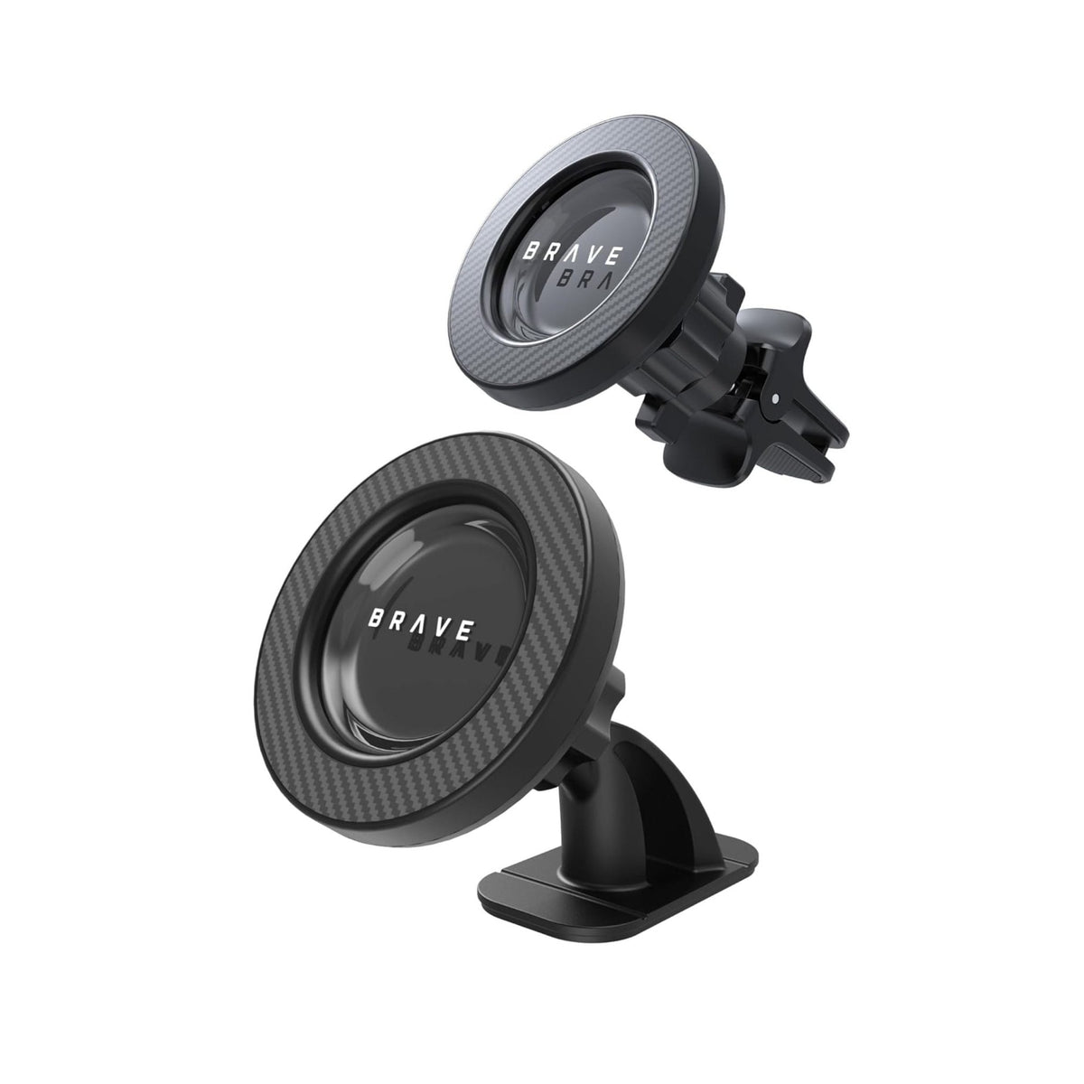 BRAVE 2-in-1 Universal Magnetic Car Mount BHL-61 - Black