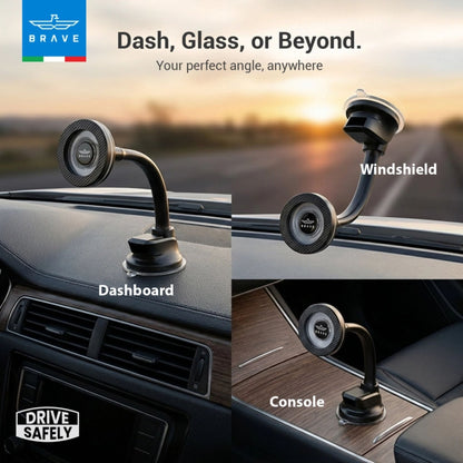 BRAVE Magnetic Car Phone Holder Dashboard & Windshield Mount BHL-57 - Black