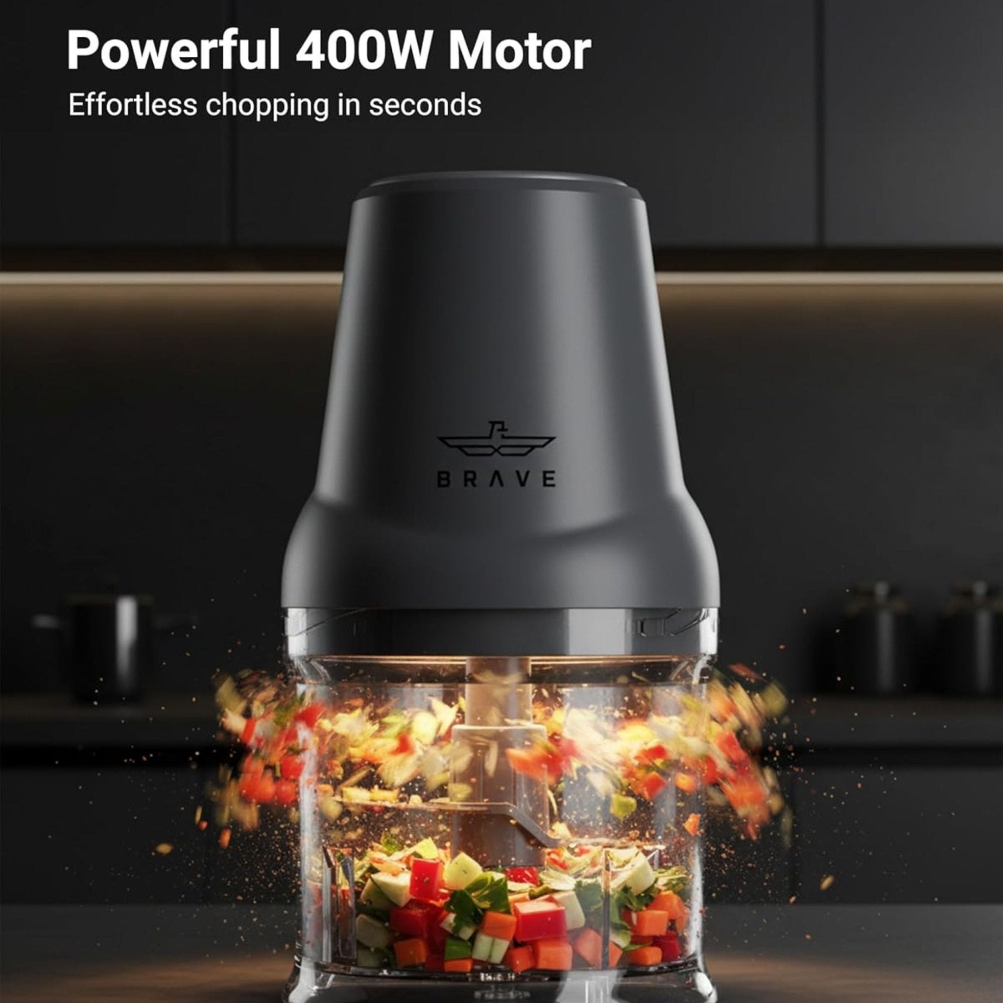 BRAVE Mini Electric Food Chopper 500ml BFC-01 - Black