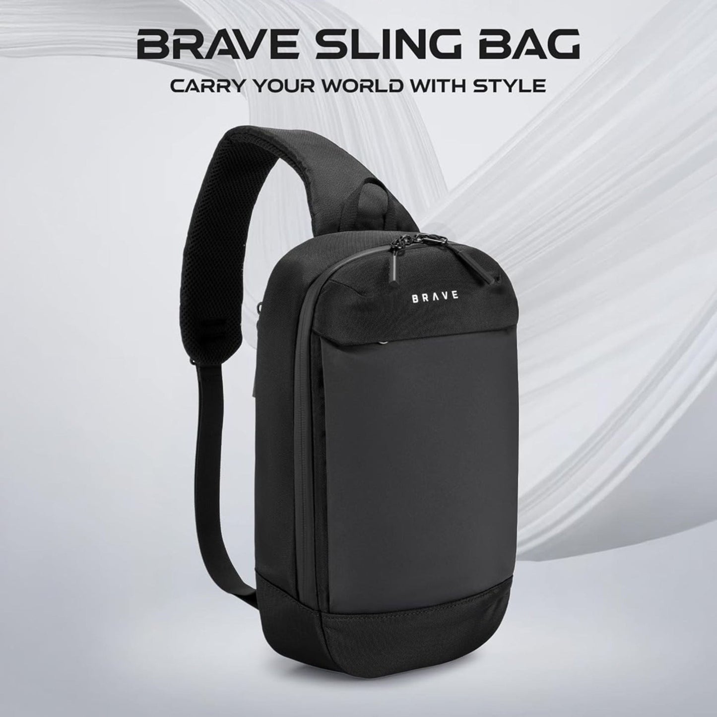 BRAVE Sling Bag Portable Gadget Storage For Travel BTP-07 - Black