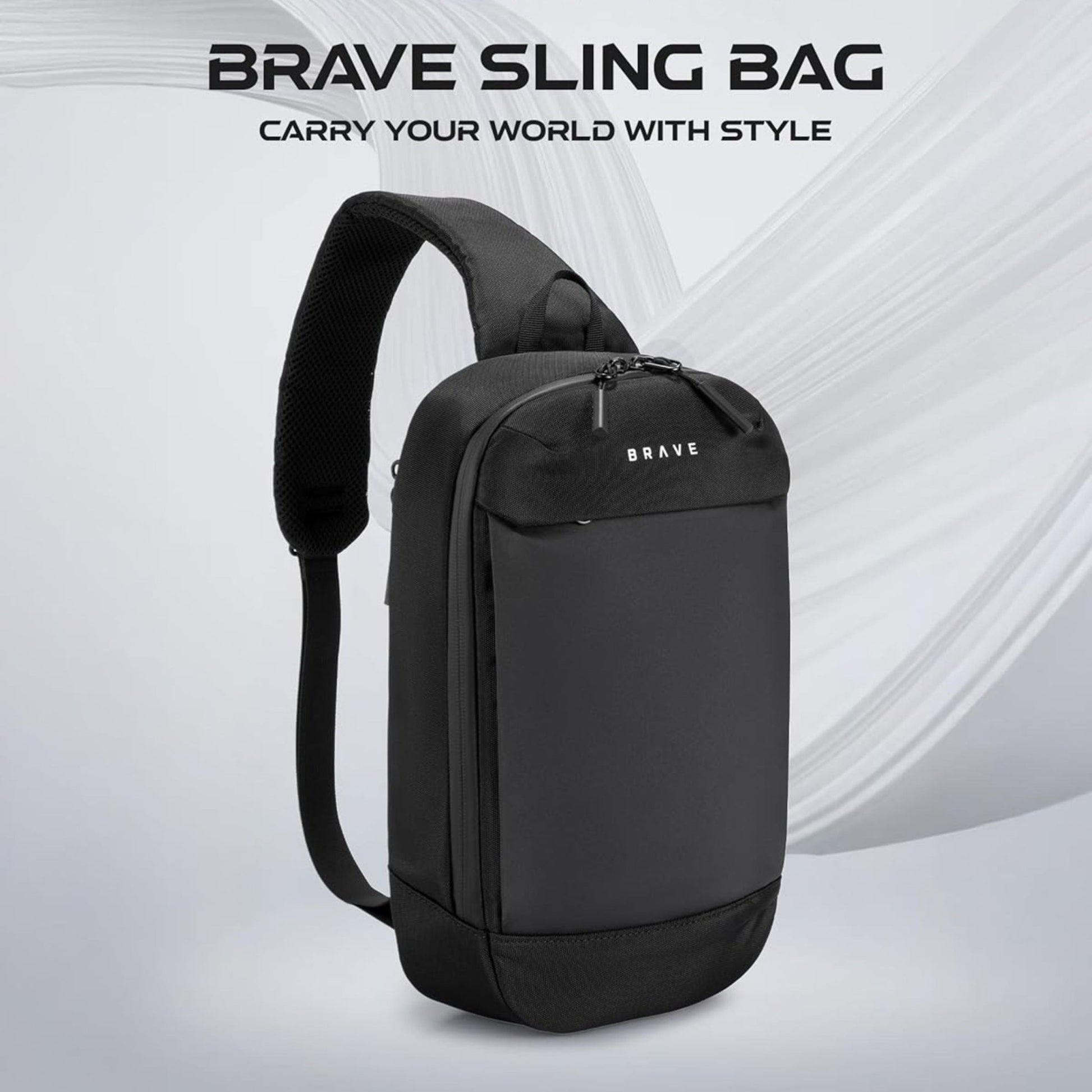 BRAVE Sling Bag Portable Gadget Storage For Travel BTP-07 - Black