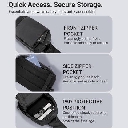 BRAVE Sling Bag Portable Gadget Storage For Travel BTP-07 - Black