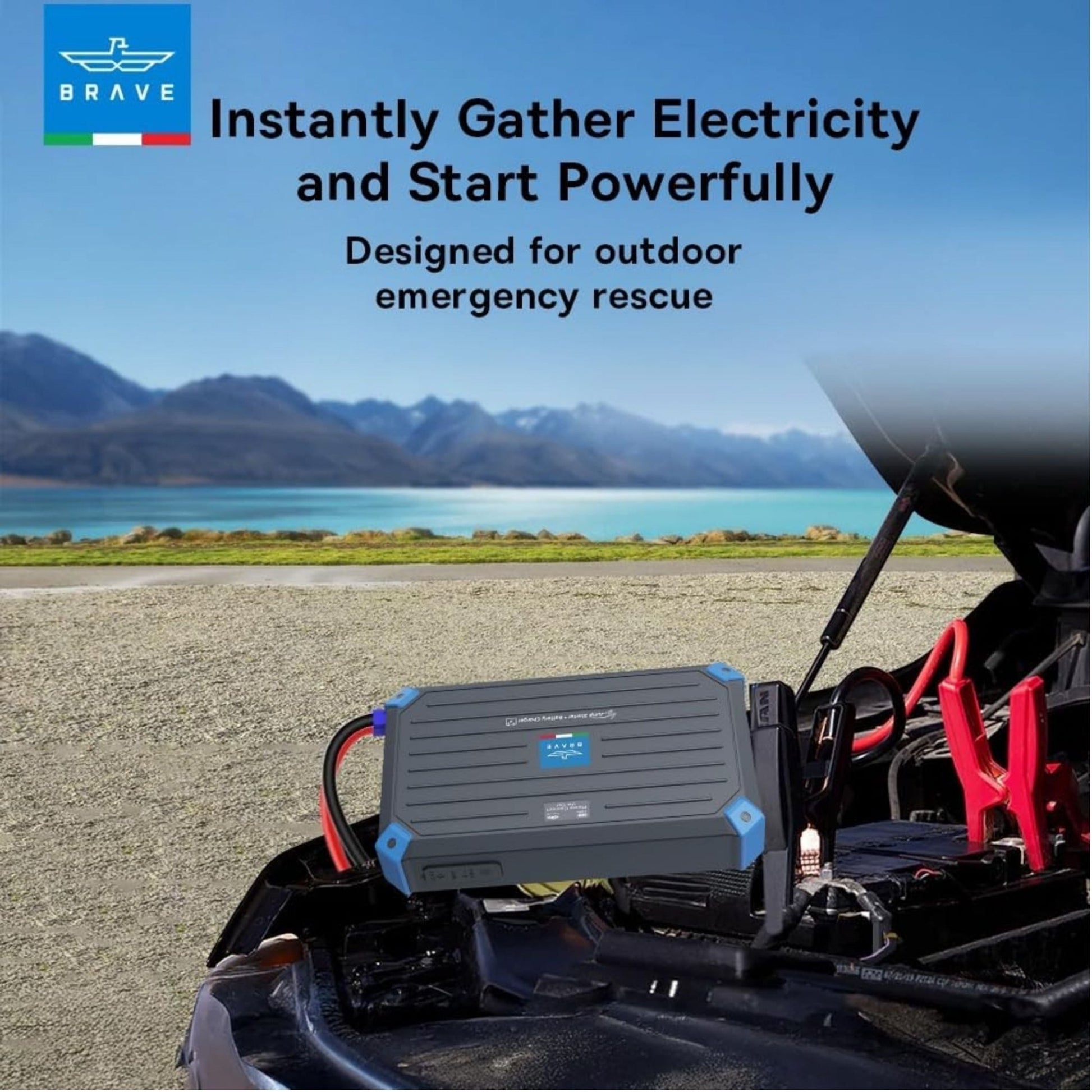 BRAVE Super Capacitor Car Jump Starter BJS-12 2-in-1 - Black