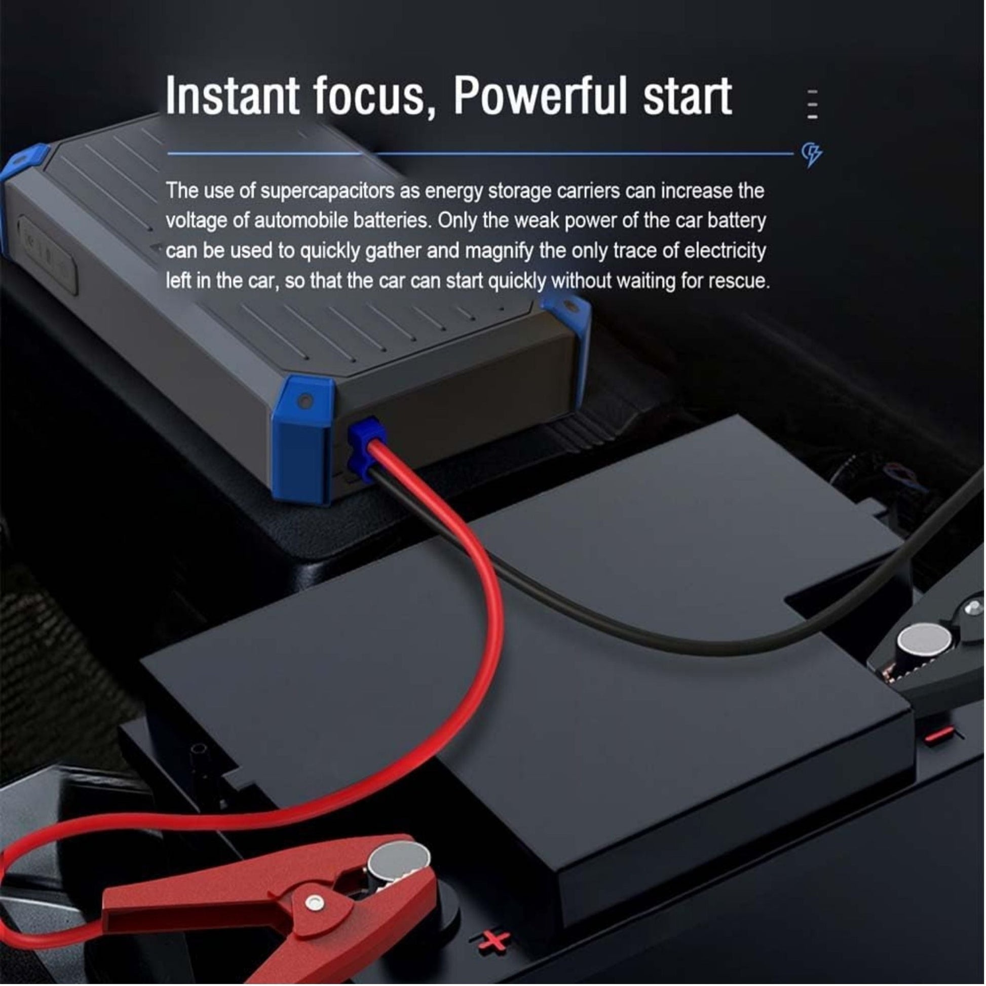 BRAVE Super Capacitor Car Jump Starter BJS-12 2-in-1 - Black