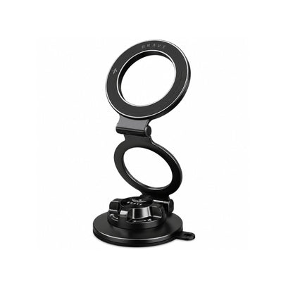 BRAVE Vacuum Section Foldable Magnetic Car Mount BHL-62 - Black