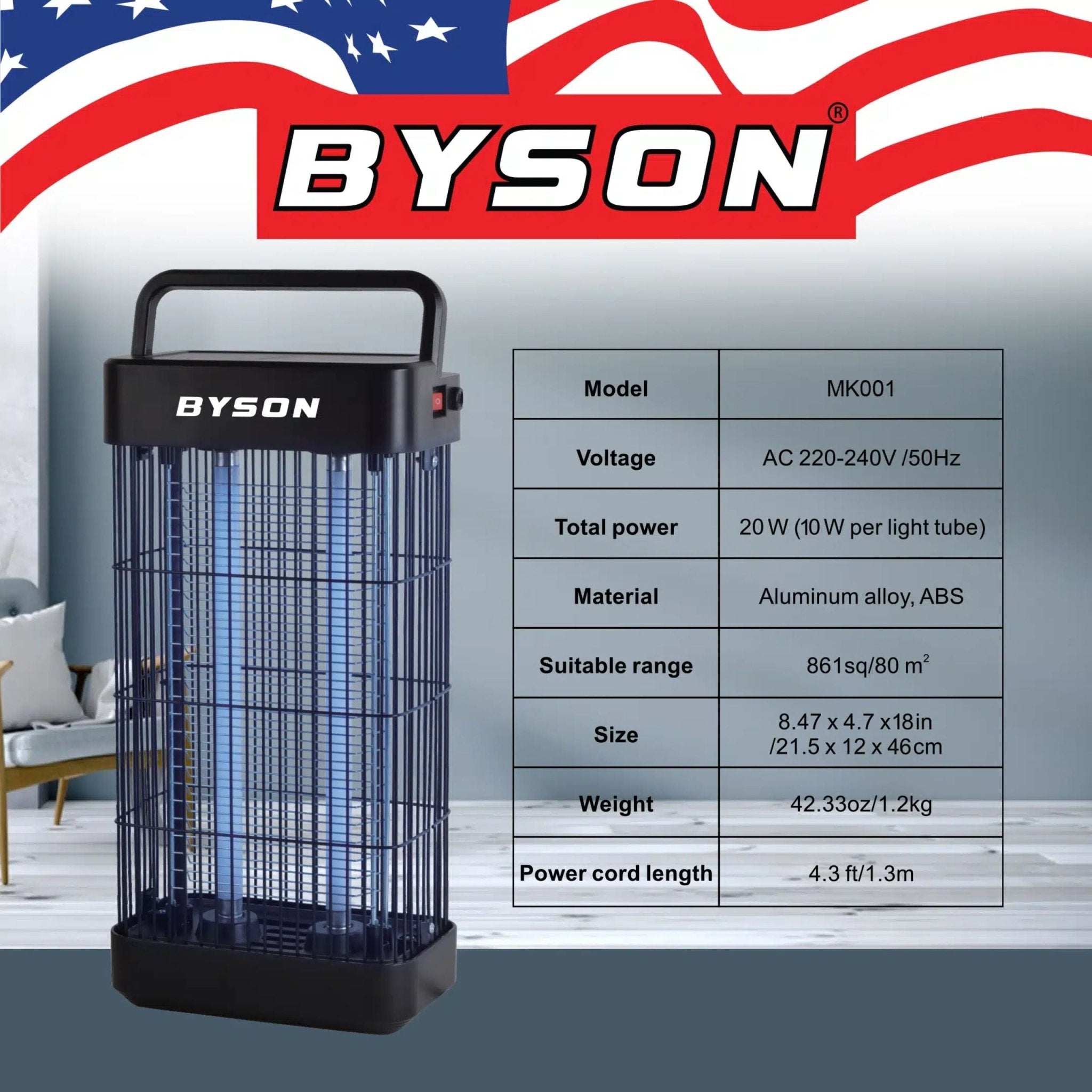 BYSON 20W Mosquito Killer MK001 -Black