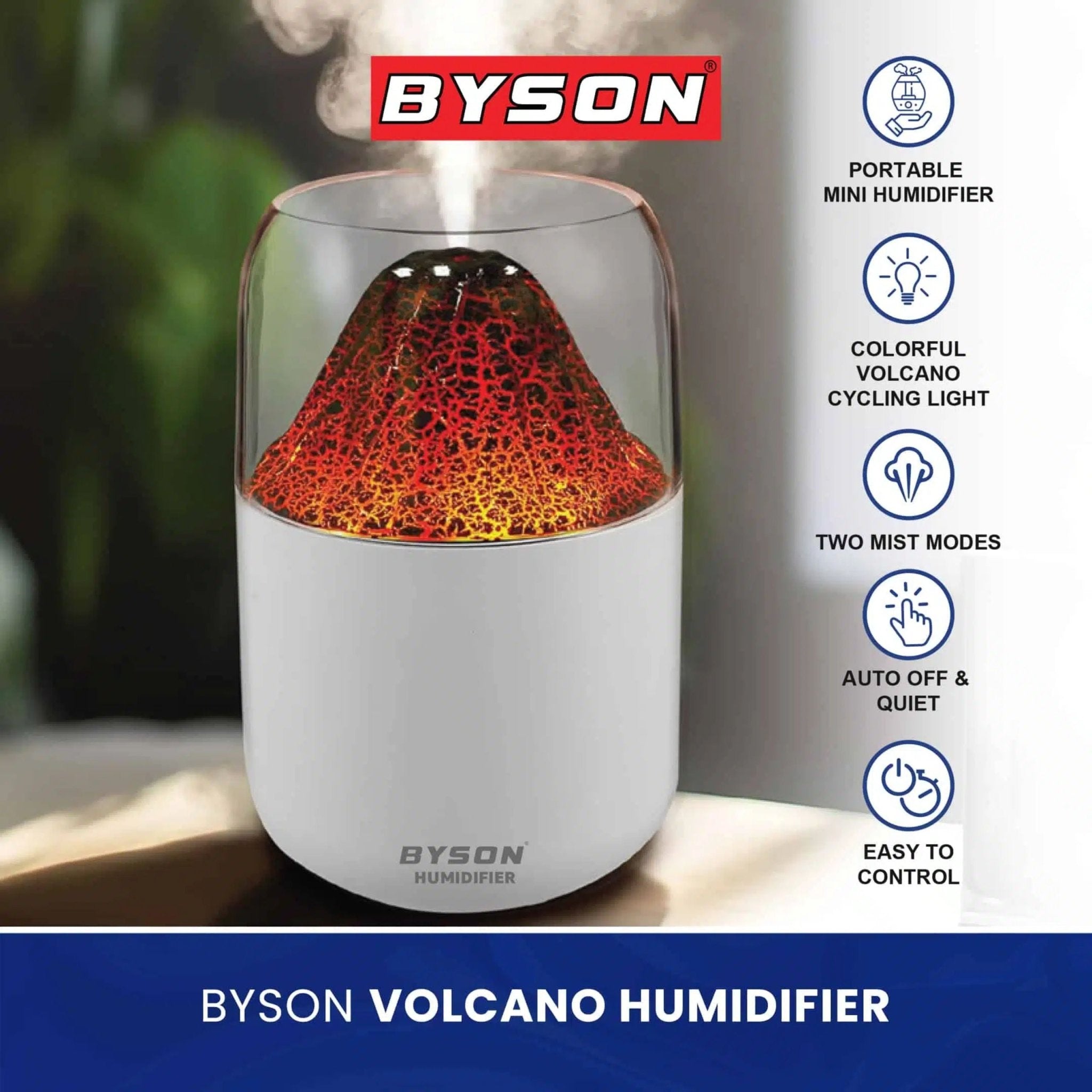 BYSON Portable Volcano Humidifier AF1127 - White