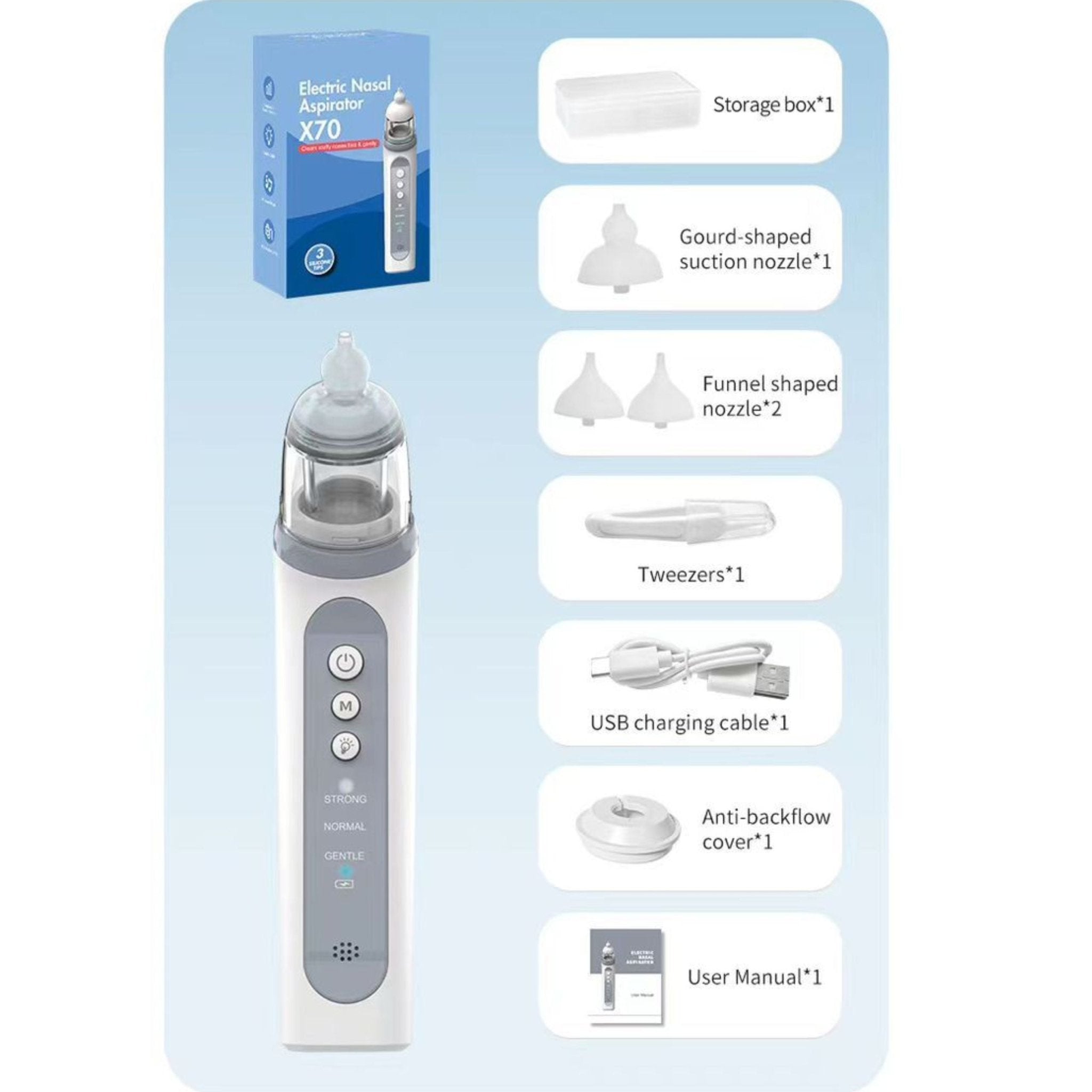 Baby Electric Nasal Aspirator X70 - White