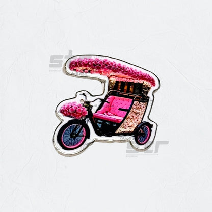 Badge Flowers in Rickshaw