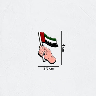 Badge Hand Holding UAE Flag