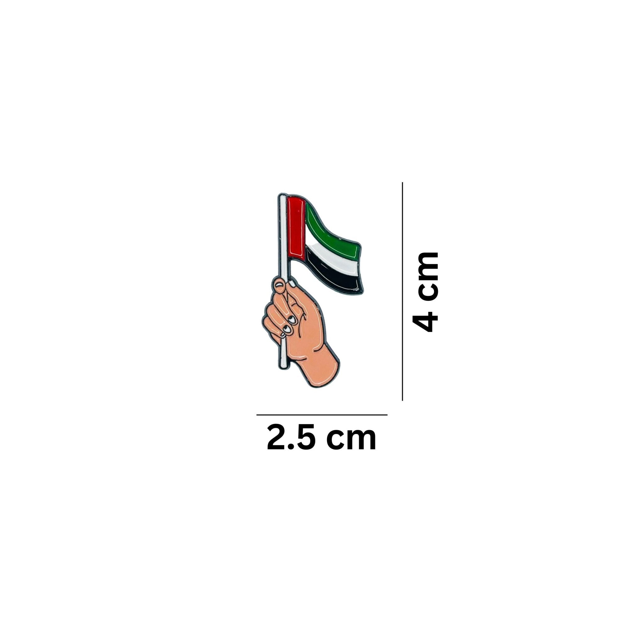 Badge Hand Holding UAE Flag
