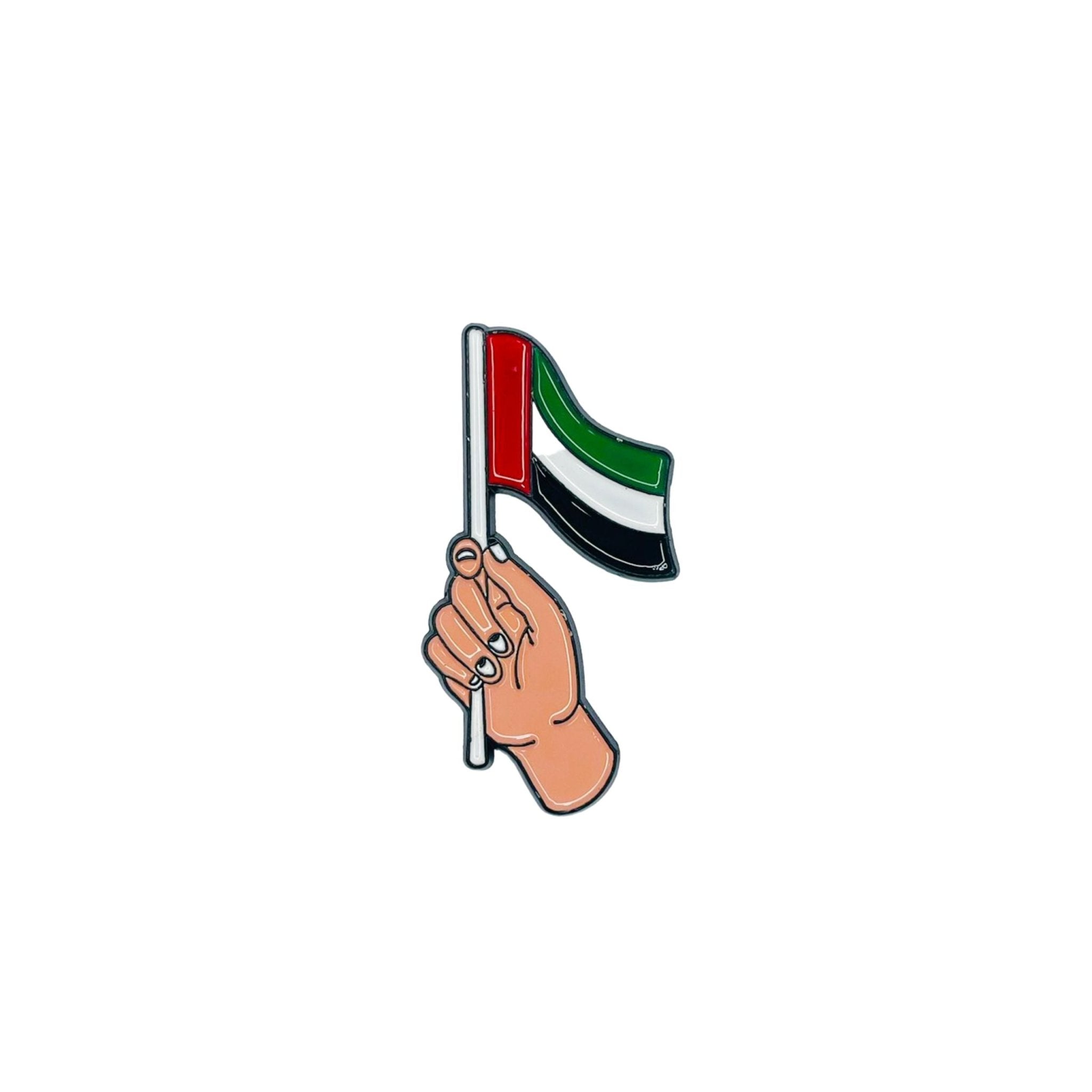 Badge Hand Holding UAE Flag