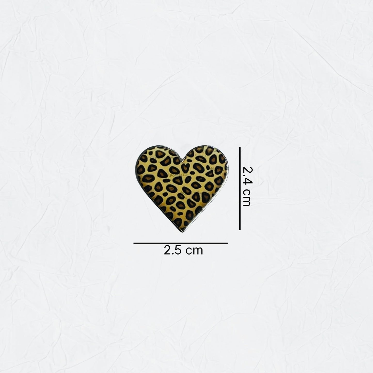 Badge Heart Cheetah