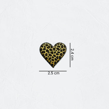 Badge Heart Cheetah