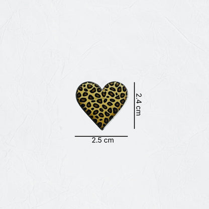 Badge Heart Cheetah