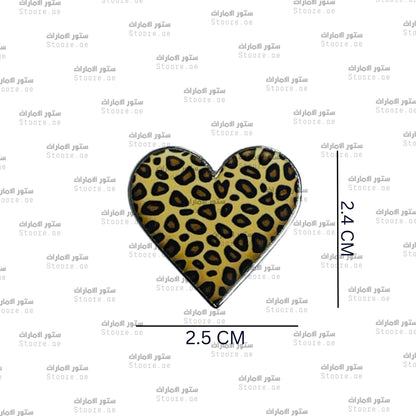 Badge Heart Cheetah