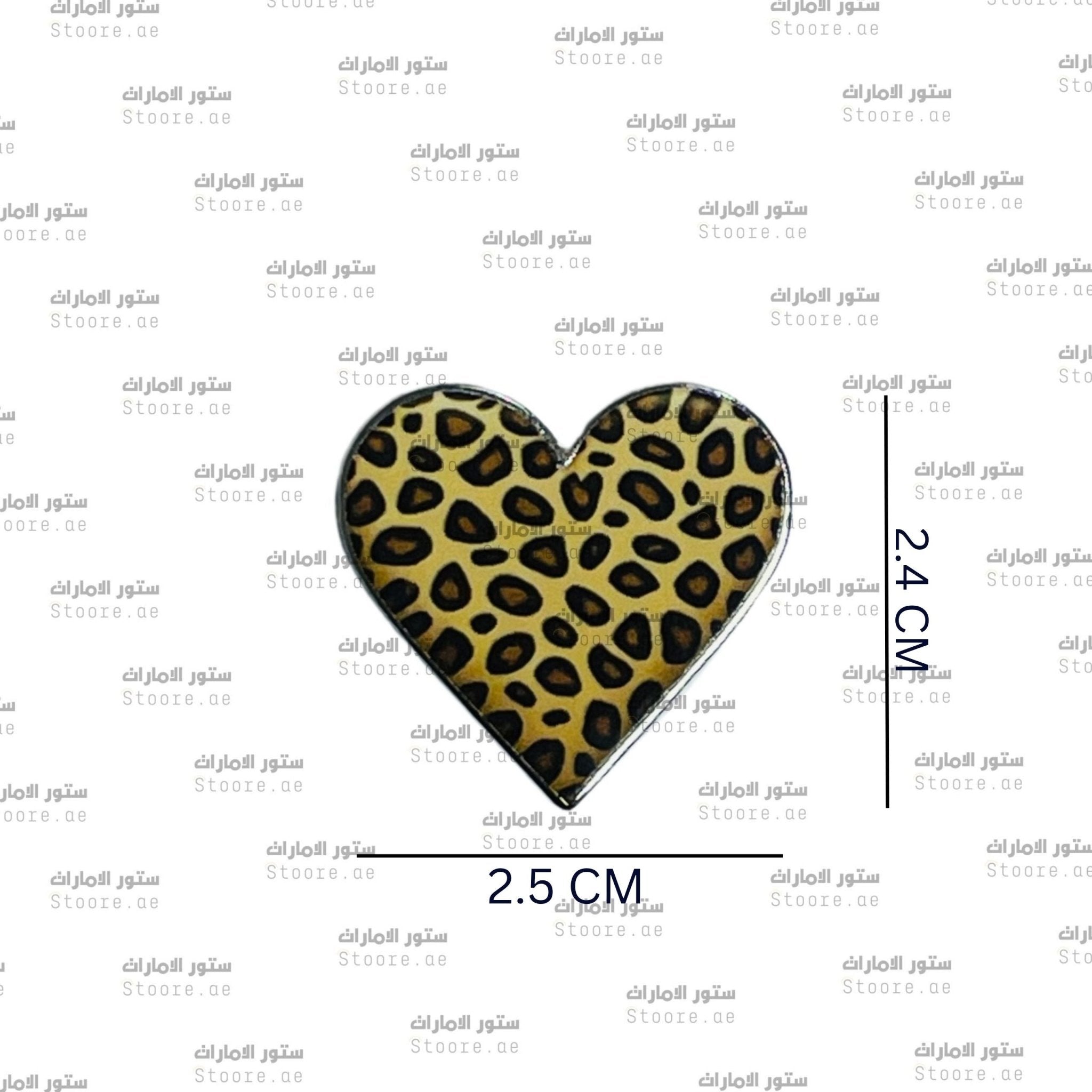 Badge Heart Cheetah