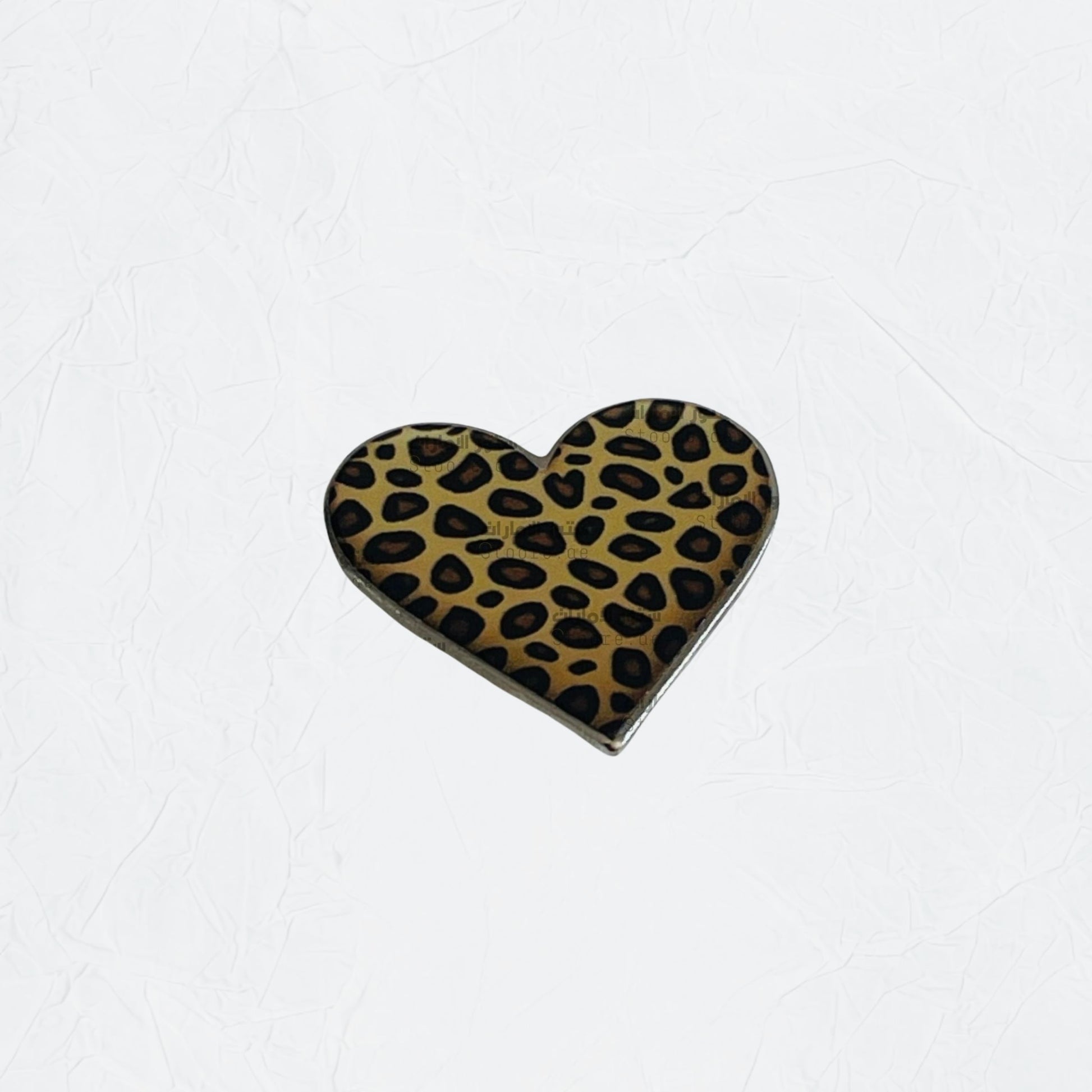 Badge Heart Cheetah