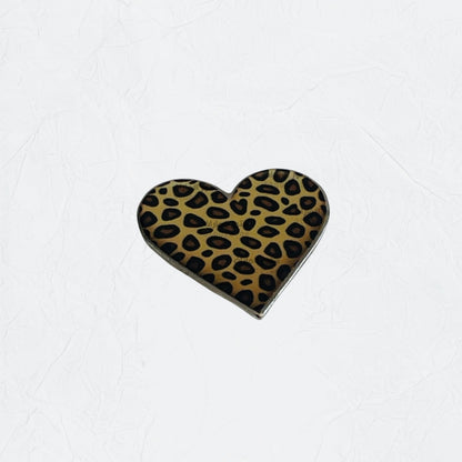 Badge Heart Cheetah