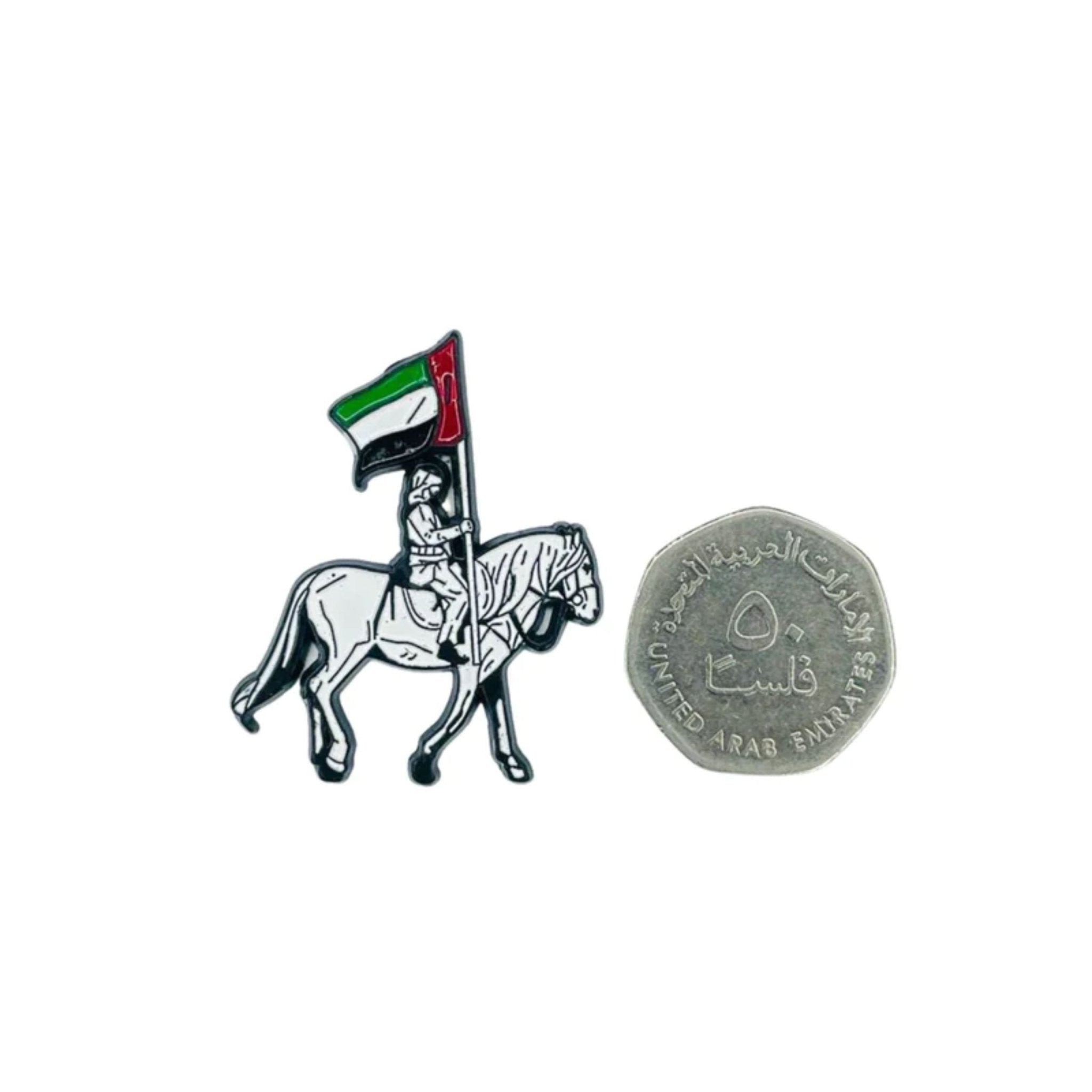 Badge Horse Rider With Flag