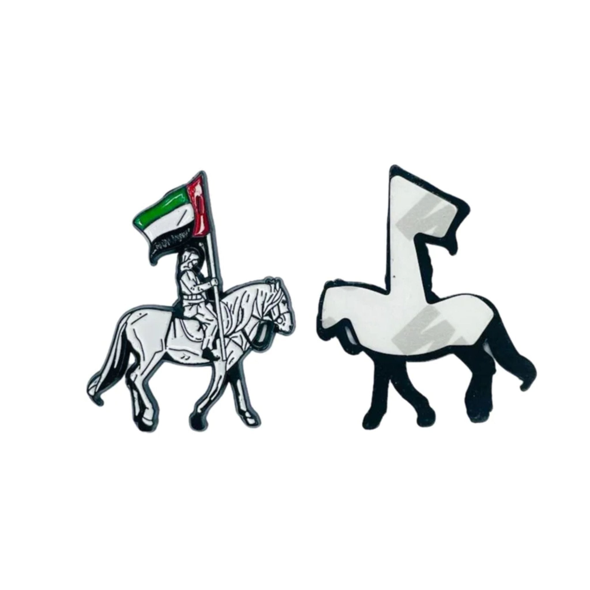 Badge Horse Rider With Flag