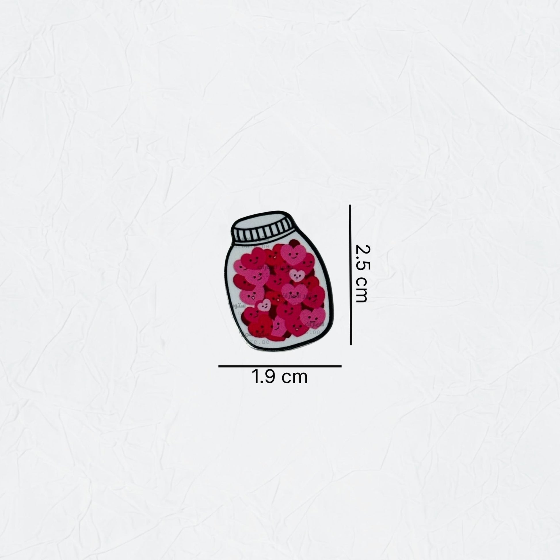 Badge Jar with Love Hearts
