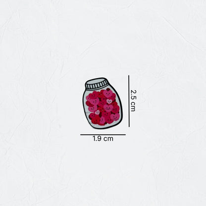 Badge Jar with Love Hearts
